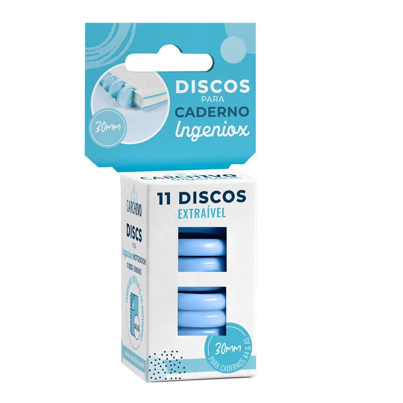Discos para Caderno Ingeniox 11uni Azul - PapelojaCarchivo8422951063712