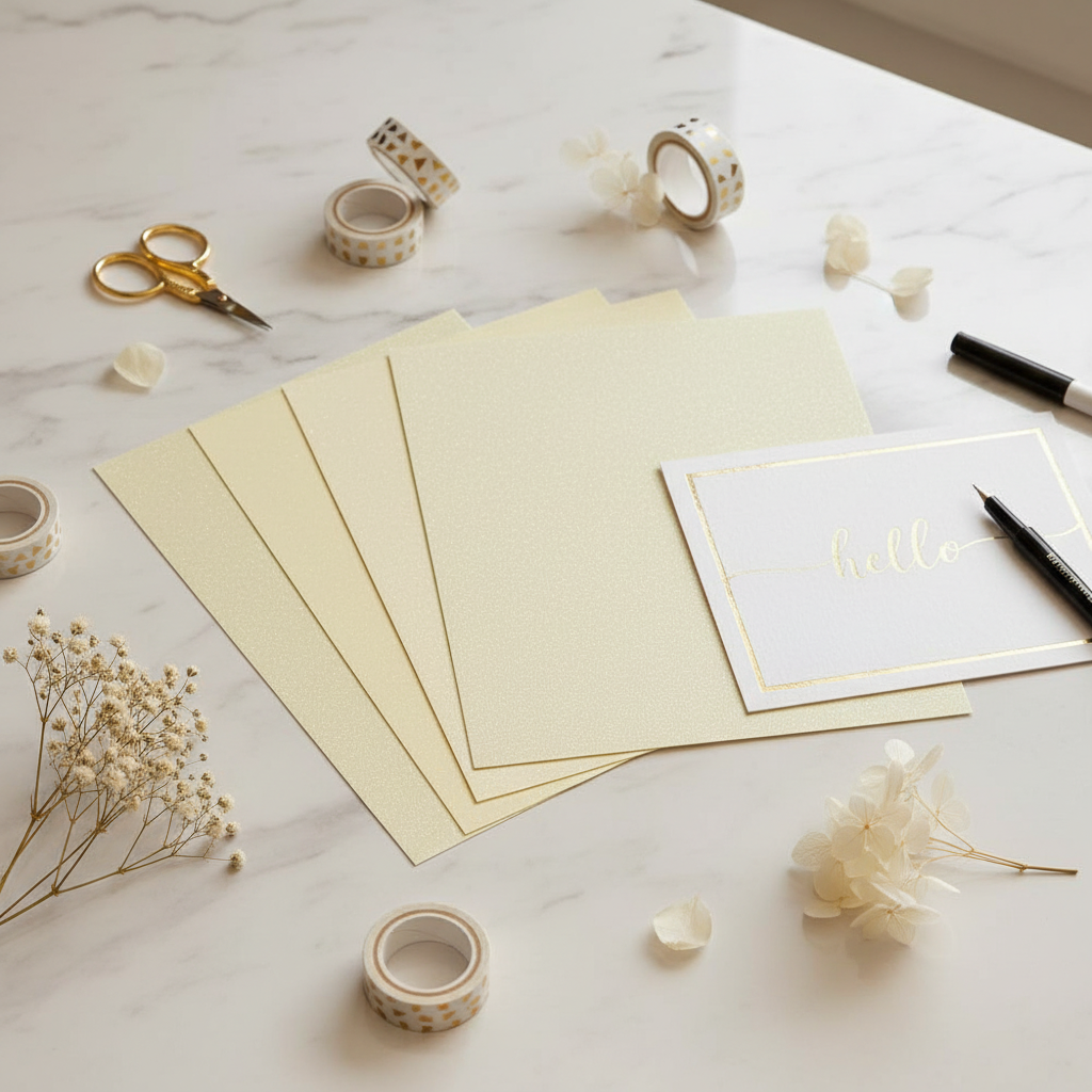 Flat lay Glitter Amarelo Champanhe