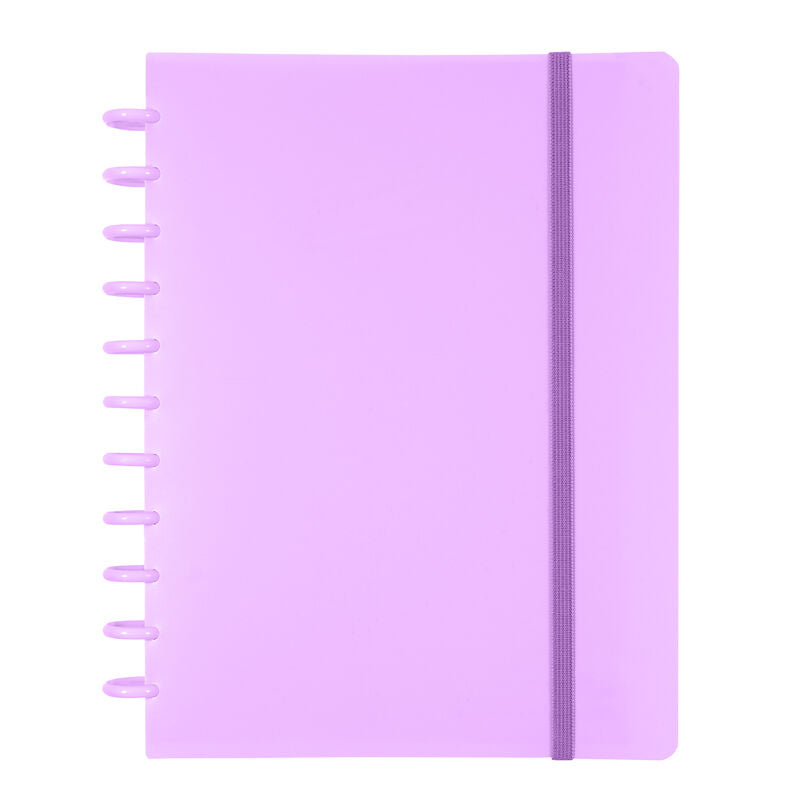 Caderno Ingeniox A4 100 Folhas Quadriculado Pastel Malva
