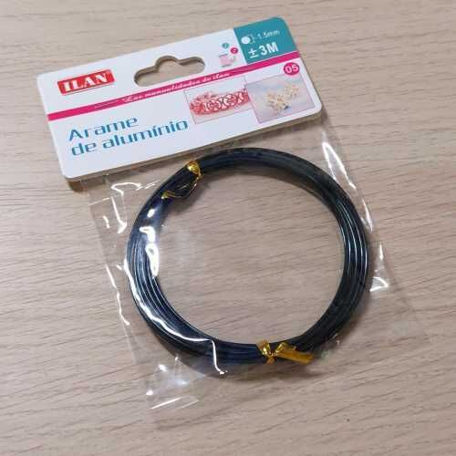 Arame Alumínio Preto 1,5mm 3M