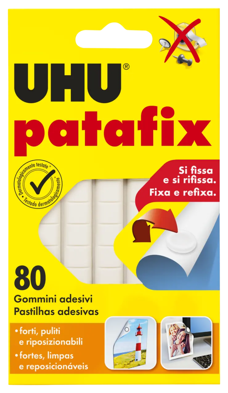 Pastilhas adesivas removíveis PATAFIX brancas