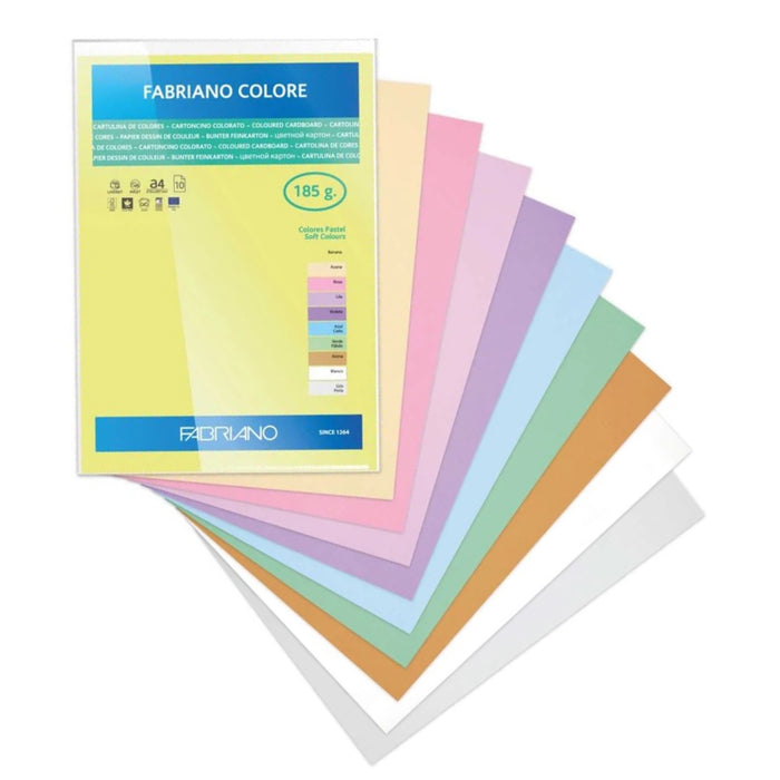 Cartolina Fabriano Colore Surtido Pastel 185grs A4 10 Fls