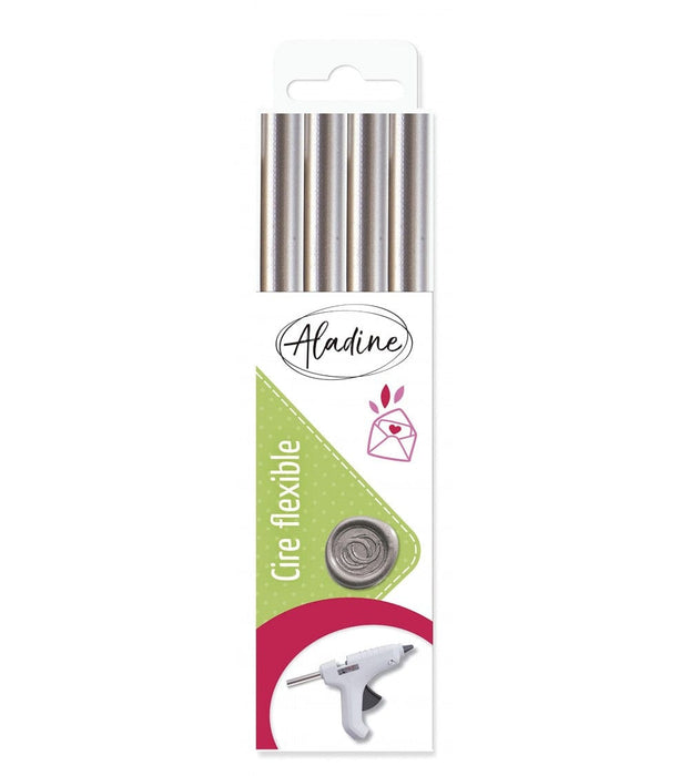 Aladine Artes e trabalhos manuais Prata Lacre em Stick Aladine 11x180mm Pack 4 unidades