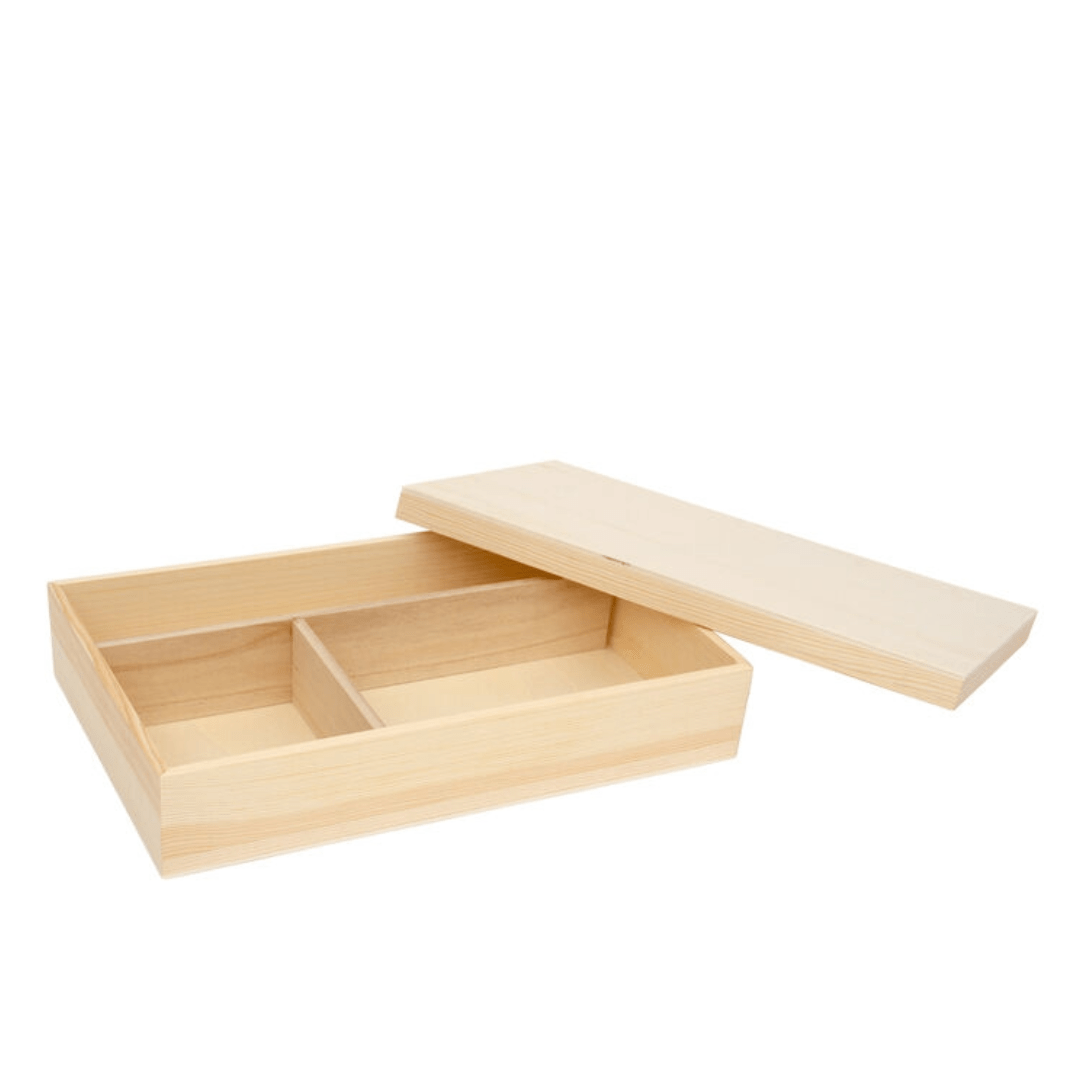 Caixa Madeira Batizado 38x25x7cm - PapelojaPapeloja5608419049853