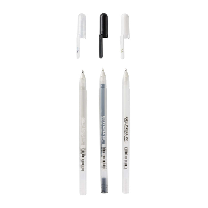 Caneta Sakura Gelly Roll Clear/Black/White - PapelojaSakura