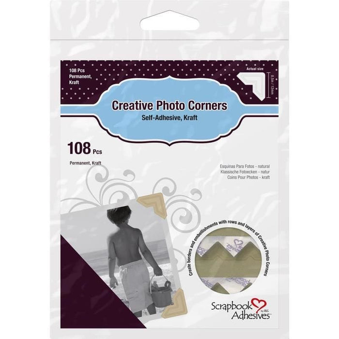 Cantos Fotografias 108uni Branco - PapelojaScrapbook Adhesives