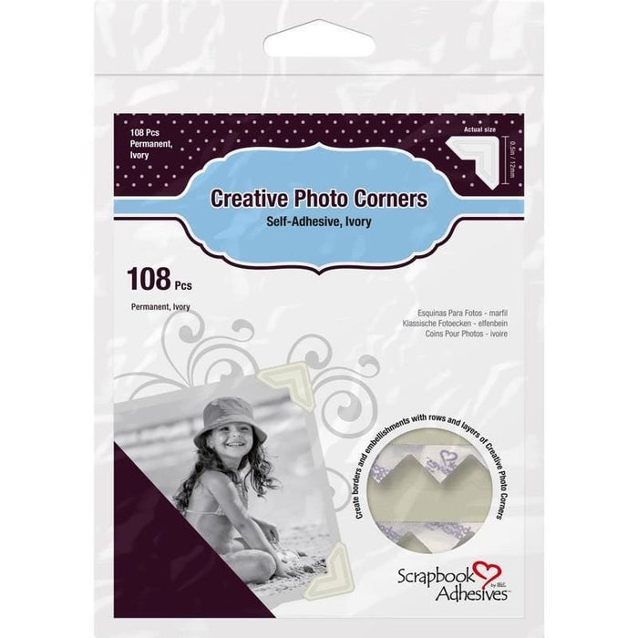 Cantos Fotografias 108uni Marfim - PapelojaScrapbook Adhesives