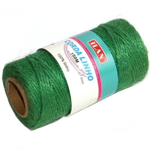 Corda Linho Verde + - 50m - PapelojaIlan