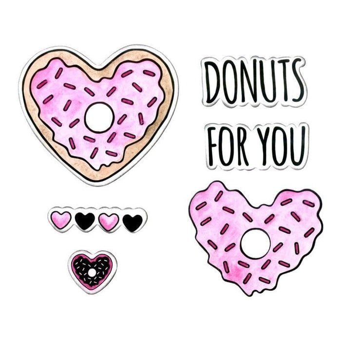 Cortante Sizzix Framelits C/Carimbos Donuts For You - PapelojaSizzix