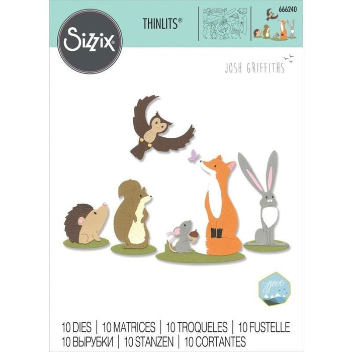 Cortante Sizzix Thinlits Forest Animals #1 by Josh - PapelojaSizzix