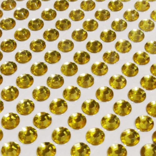 Diamantes Autocolantes Ouro 6mm 260 unidades - PapelojaIlan