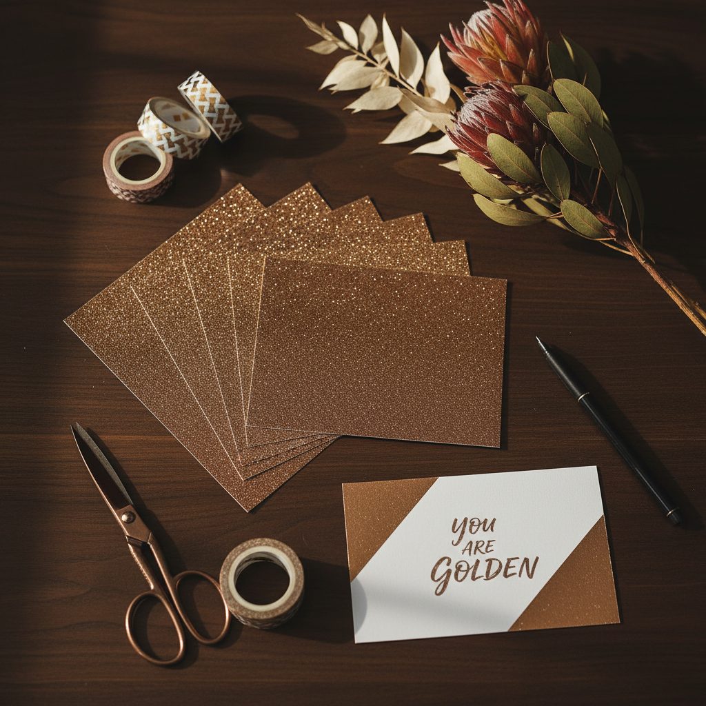Flat lay Glitter Bronze