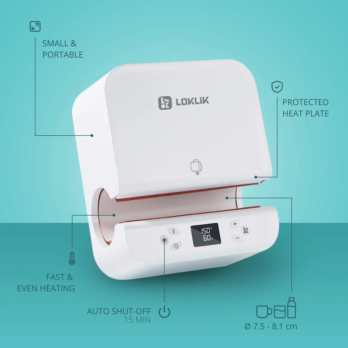 LOKLiK Auto Tumbler Heat Press White