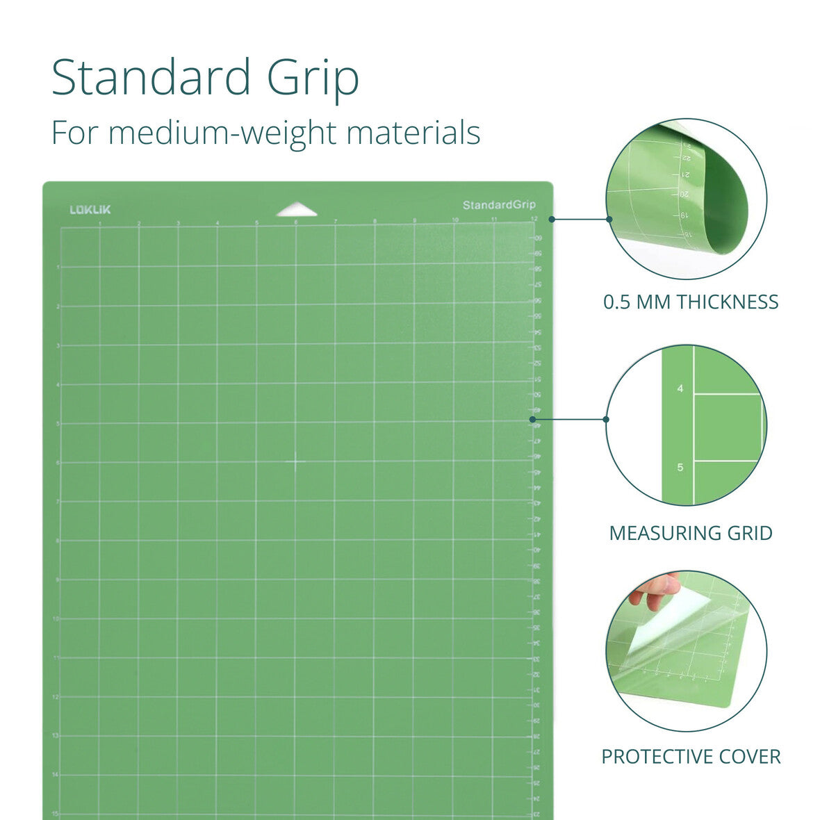 LOKLik Conjunto 3 Tapetes Corte 30x60cm Standard Verde