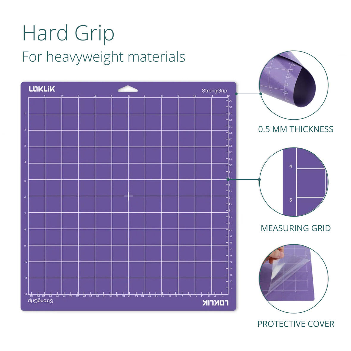 LOKLik Conjunto 3 Tapetes Corte 30x30cm Forte Roxo