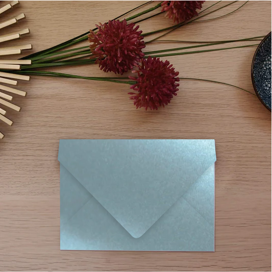 Envelope Perolado Majestic C6 Damask Blue