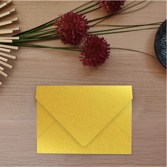 Envelope Perolado Majestic C6 Mellow Yellow