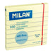 Milan Artes e trabalhos manuais Bloco Notas Adesivas Milan Pautadas Amarelo 76x76mm