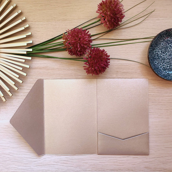 Envelope Perolado Majestic Pocket Rose Gold