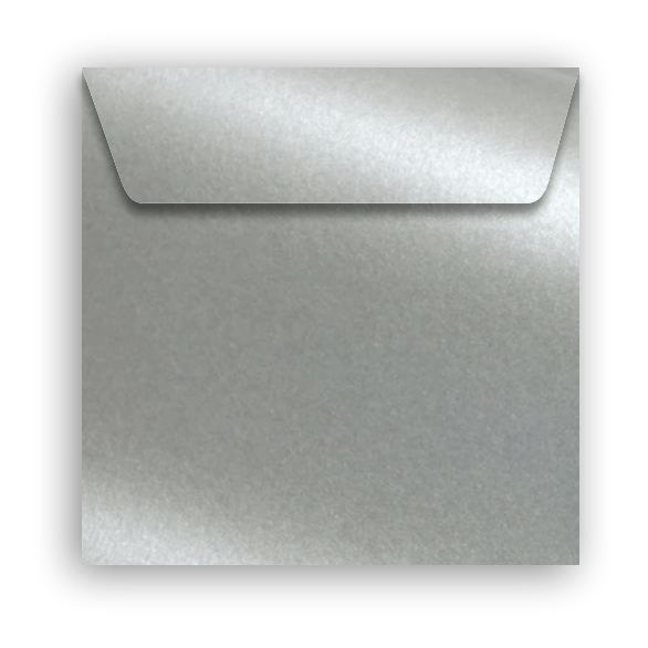 Papeloja Artes e trabalhos manuais 17x17cm 10 unidades / Moonlight Silver Envelope Perolado Majestic 17x17cm