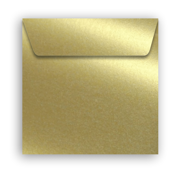 Papeloja Artes e trabalhos manuais 17x17cm 10 unidades / Real Gold Envelope Perolado Majestic 17x17cm