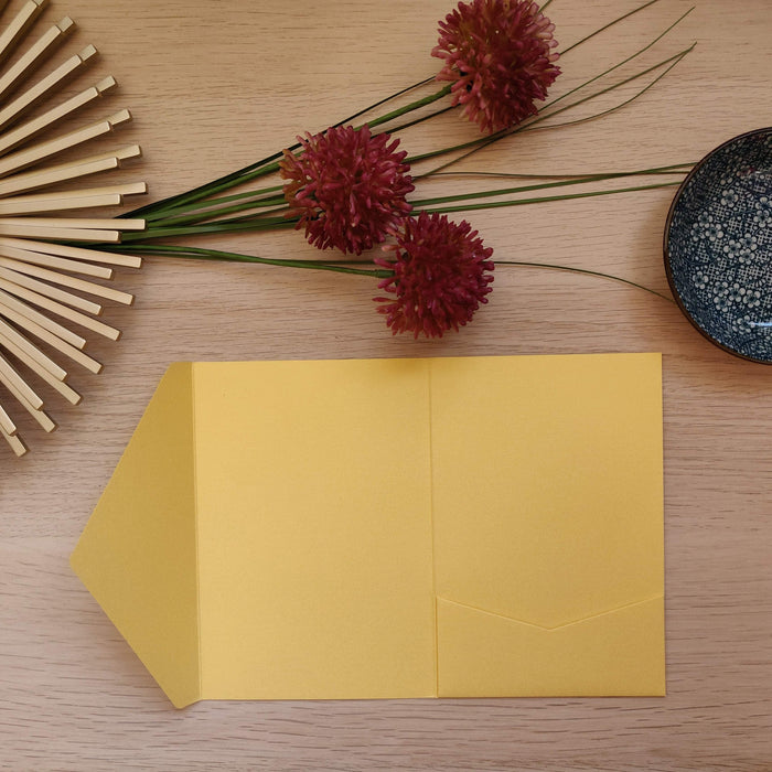 Papeloja Artes e trabalhos manuais Mellow Yellow / 5 unidades Envelope Perolado Majestic C6 Pocket