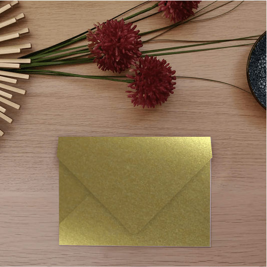 Papeloja Artes e trabalhos manuais Real Gold / C6 11.5x16cm 10 unidades Envelope Perolado Majestic C6 11,5x16cm