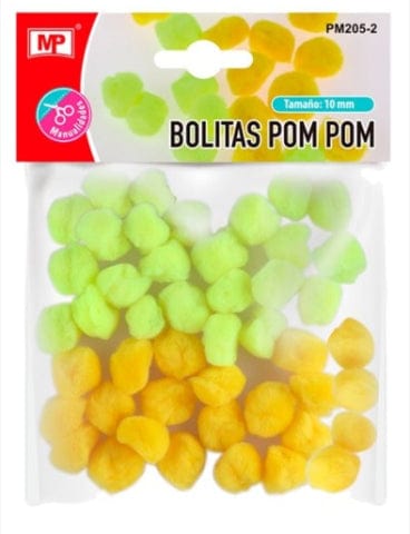 Pompons 10mm MP Amarelo Claro/Escuro - PapelojaMP