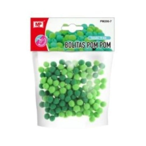 Pompons 10mm MP Verde Claro/Escuro - PapelojaMP