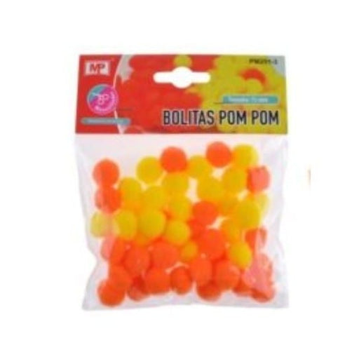 Pompons 13mm MP Laranja Claro/Escuro - PapelojaMP