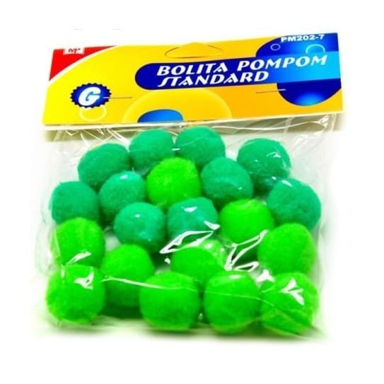 Pompons 20mm MP Verde Claro/Escuro - PapelojaMP