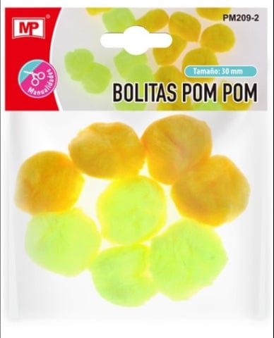 Pompons 30mm MP Amarelo Claro/Escuro - PapelojaMP