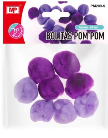 Pompons 30mm MP Lillás Claro/Escuro - PapelojaMP