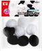 Pompons 30mm MP Preto/Branco - PapelojaMP