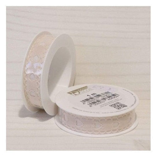 Rolo Fita Goldi Decor 15mm 1M Creme Corações - PapelojaIlan