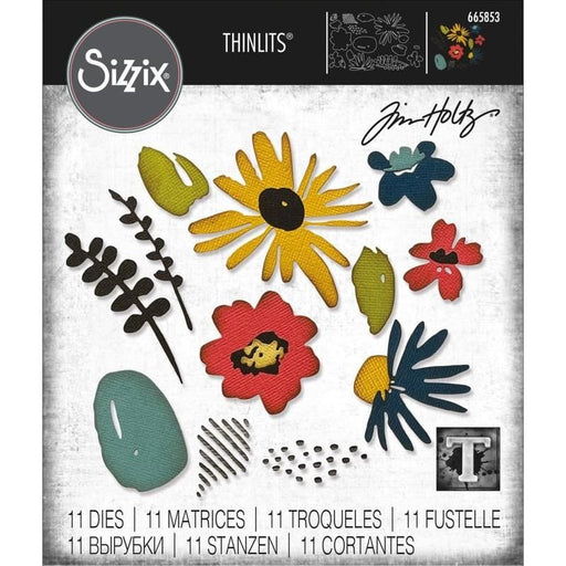 Sizzix Artes e trabalhos manuais Cortante Sizzix Thinlits Modern Floristry Tim Holtz