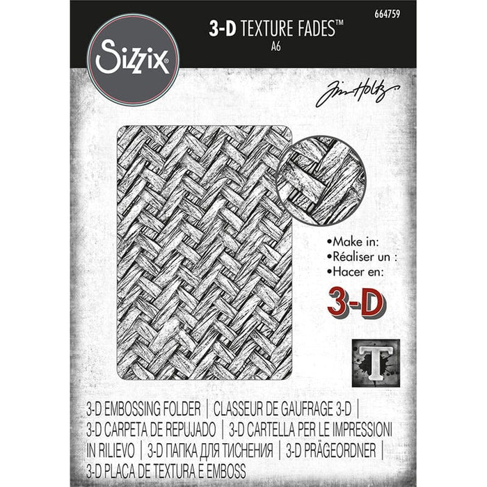 Textura Sizzix 3D Textured Fades Intertwine Tim Holtz - PapelojaSizzix