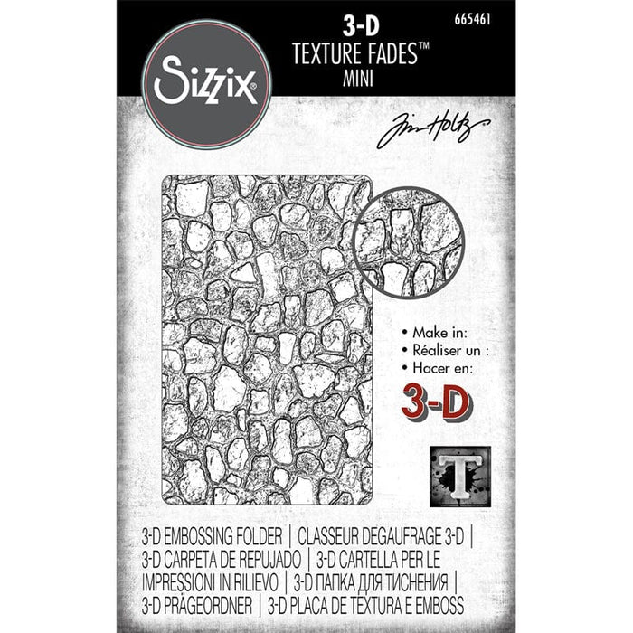 Textura Sizzix 3D Textured Fades Mini Cobblestone Tim Holtz - PapelojaSizzix