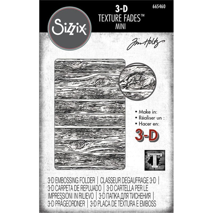 Textura Sizzix 3D Textured Fades Mini Lumber Tim Holtz - PapelojaSizzix