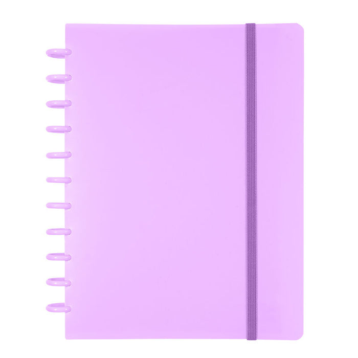 Caderno Ingeniox A4 100 Folhas Quadriculado Pastel Malva