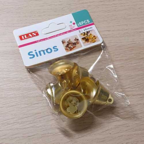 Sinos Ouro 16mm 15 unidades