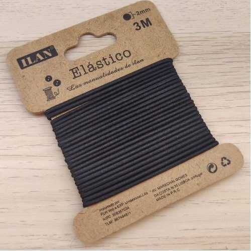 Elástico 2mmx3M Preto