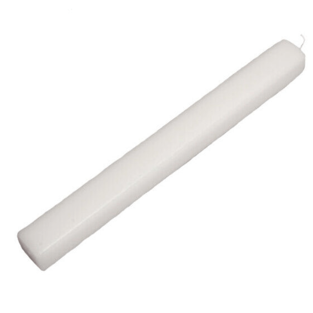 Vela Batizado Quadrada 3x32cm Branca Satinada - PapelojaPapeloja