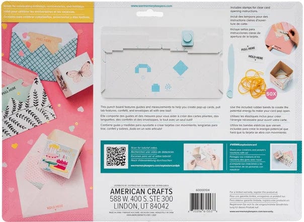 We R Memory Keepers Placa Vincar Explosion Card Board WRMK